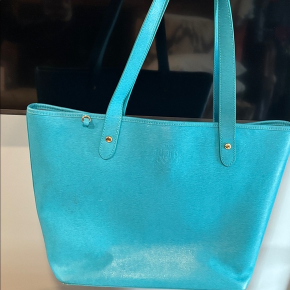 Lauren Ralph Lauren Teal Tote Bag - Picture 2 of 7